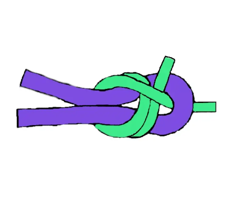 Double sheet bend knot demonstration for Coast Guard Boot Camp training