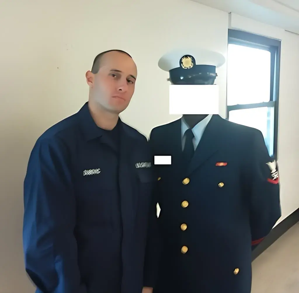 Martin and his bunkmate in USCG Boot Camp