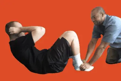 Coast Guard sit-up technique demonstration