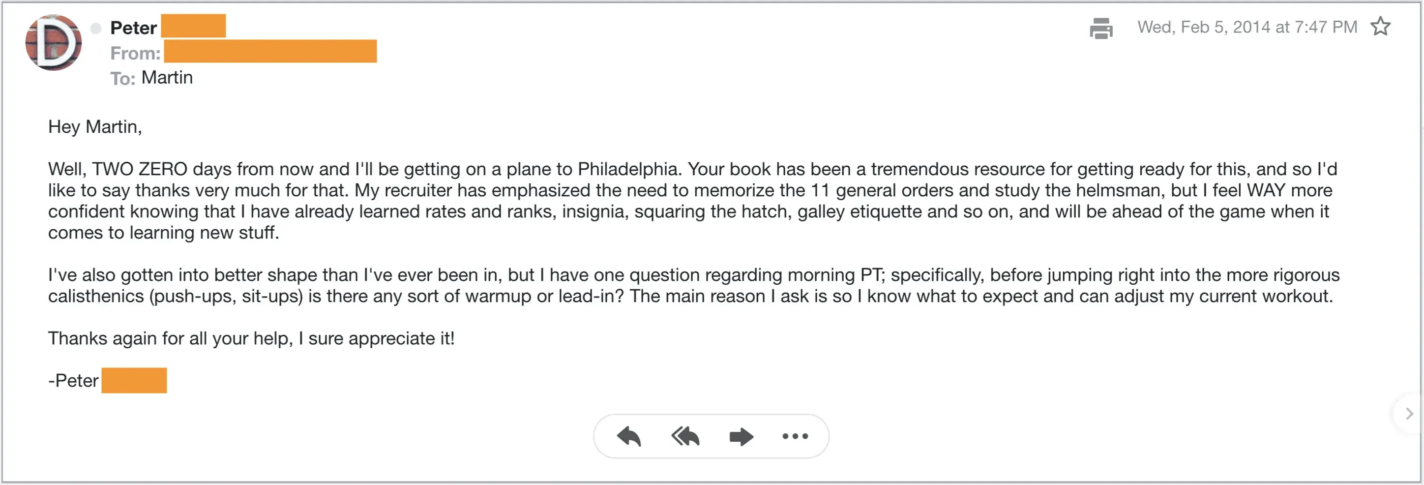 Testimonial 1 - Coast Guard Boot Camp Success Story