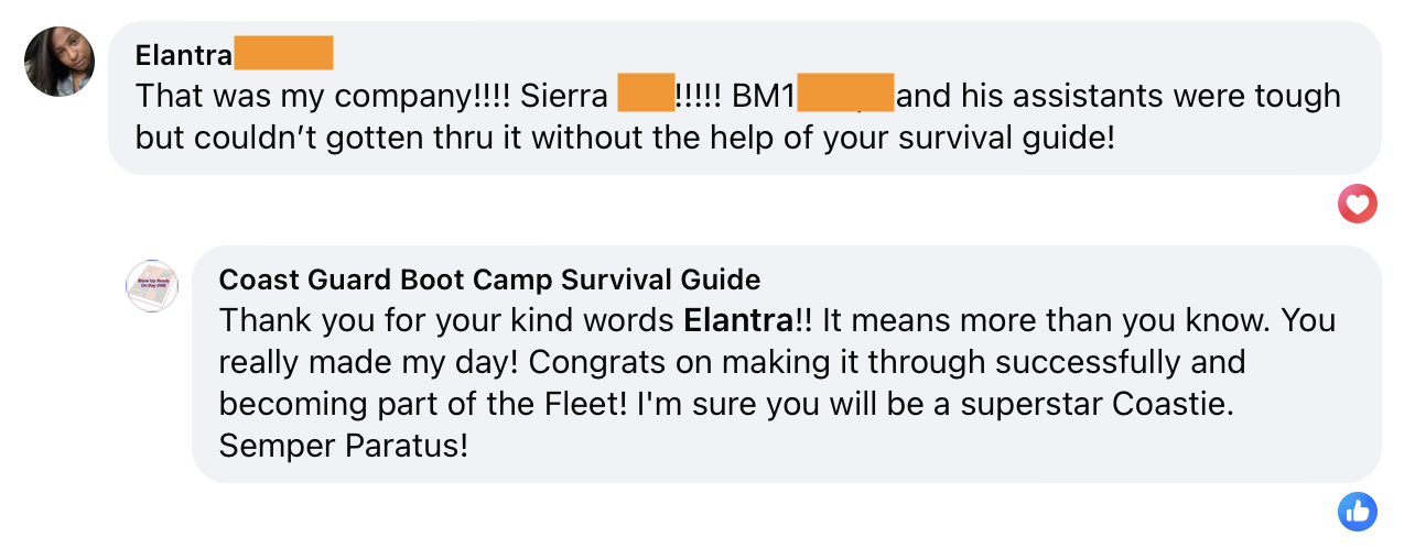 Testimonial 3 - Coast Guard Boot Camp Success Story